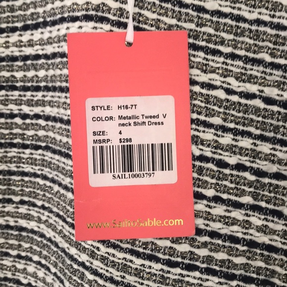 Sail to Sable Metallic Tweed Dress - Picture 3 of 4